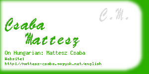 csaba mattesz business card